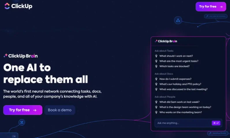 ClickUp Brain – الأفضل لإدارة المشاريع