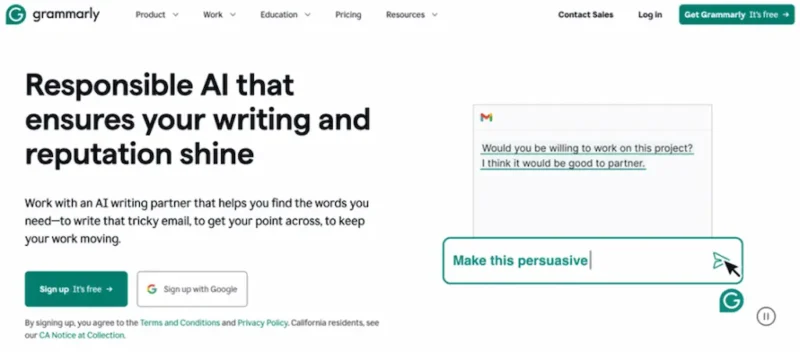 Grammarly – الأفضل لتحسين مهارات الكتابة