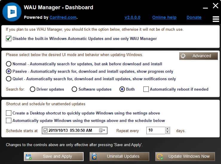 WAU Manager (Windows Automatic Updates) 3.4.0 for windows download