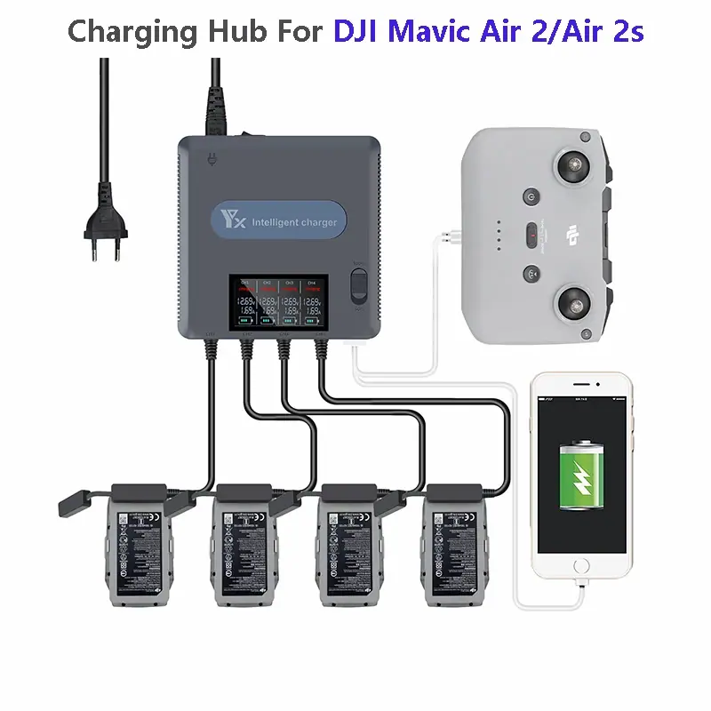 6 in 1 Digital Display Battery Charger for DJI Mavic Air 2 2S Drone Battery Chargingjpg Q90jpg Drone Camera: Explore the Best Options in 2023