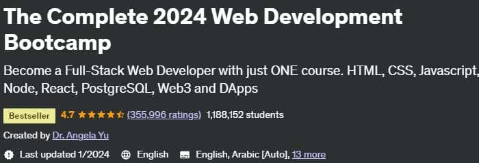 The Complete 2024 Web Development Bootcampd Get The Complete 2024 Web Development Bootcamp for free